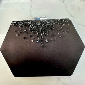 Badgley Mischka Black Jewel Evening Bag